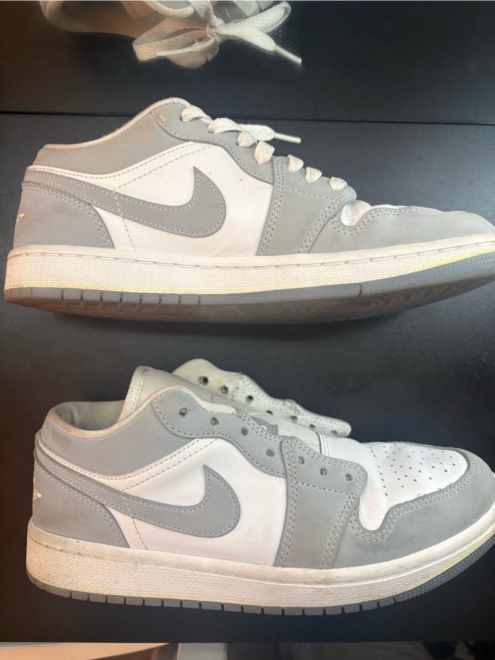 Nike Air Jordan 1 Low — White and Light Gray